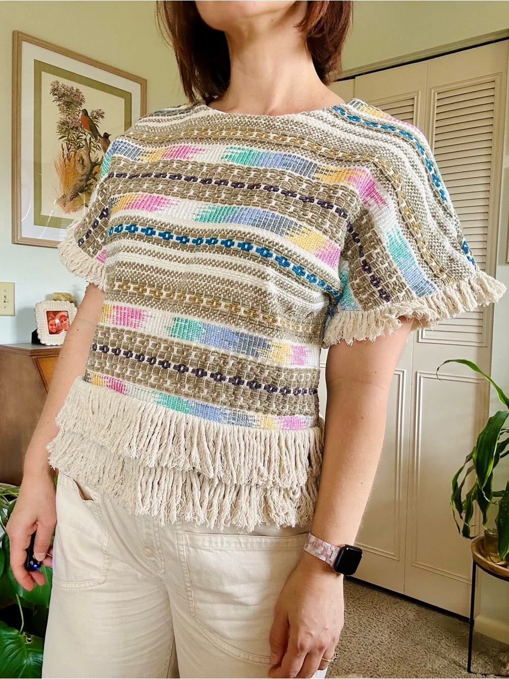 Ivy Jane Boho Woven Fringe Top